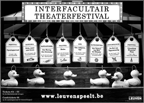 Poster for Interfacultair Theaterfestival 2007, Leuven.