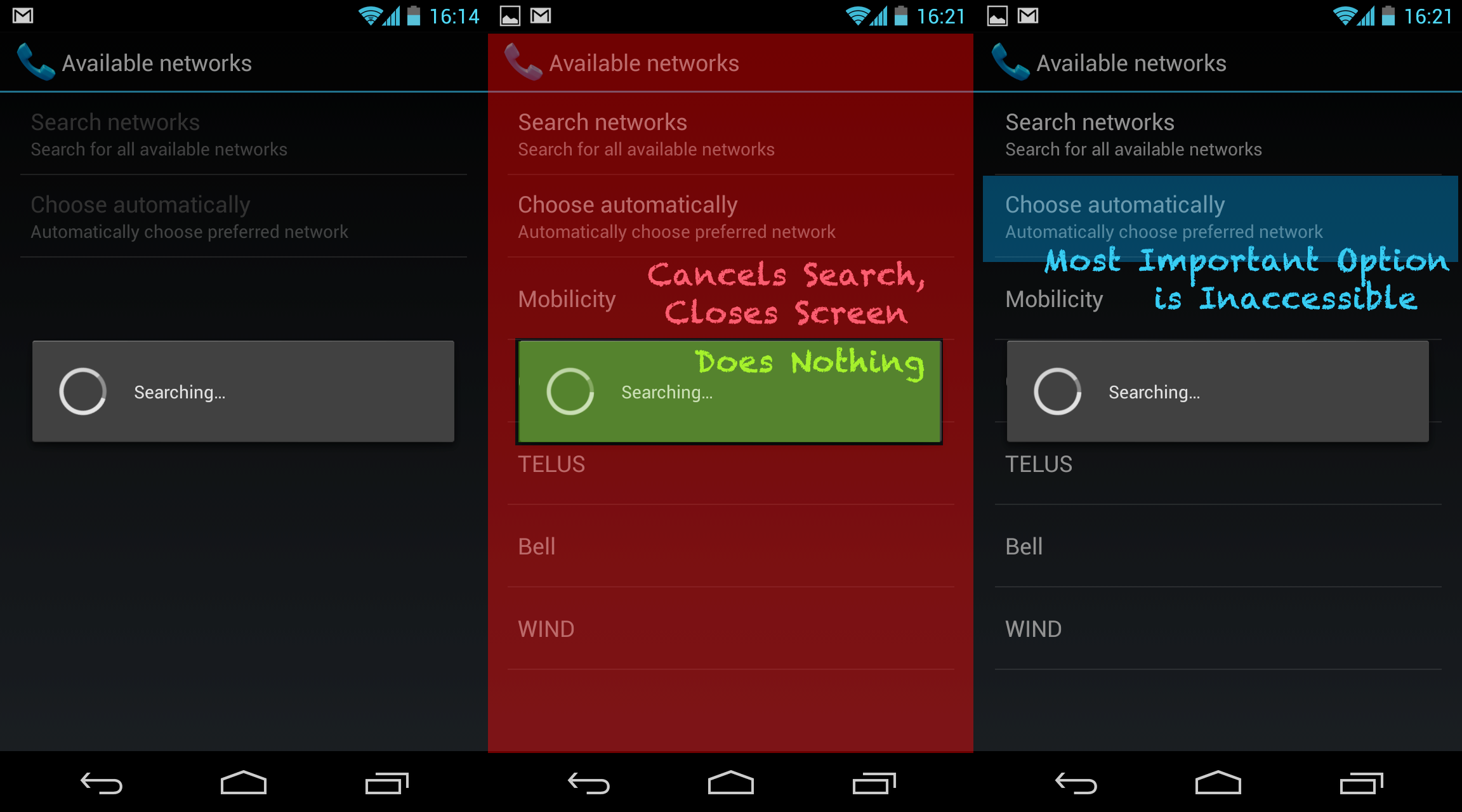 Android Network Selection 2
