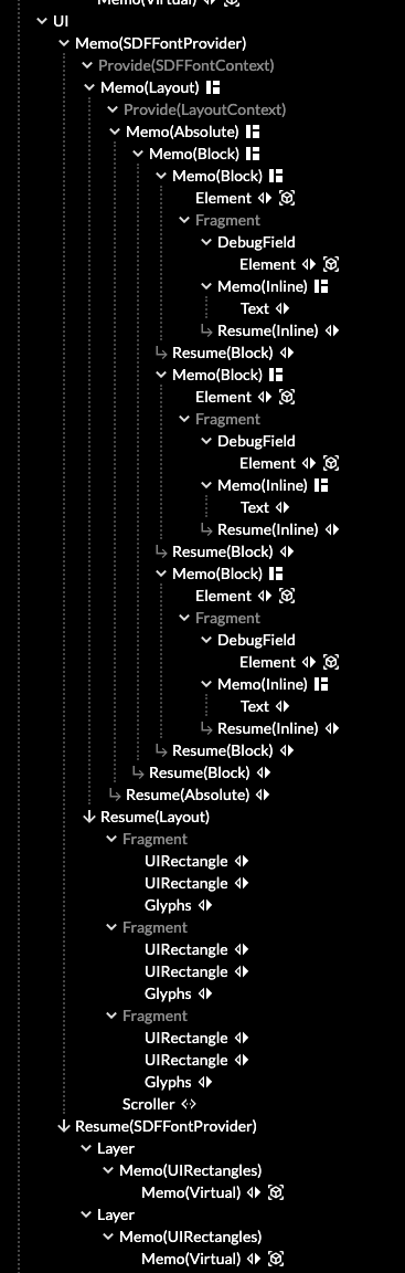 Example component UI tree