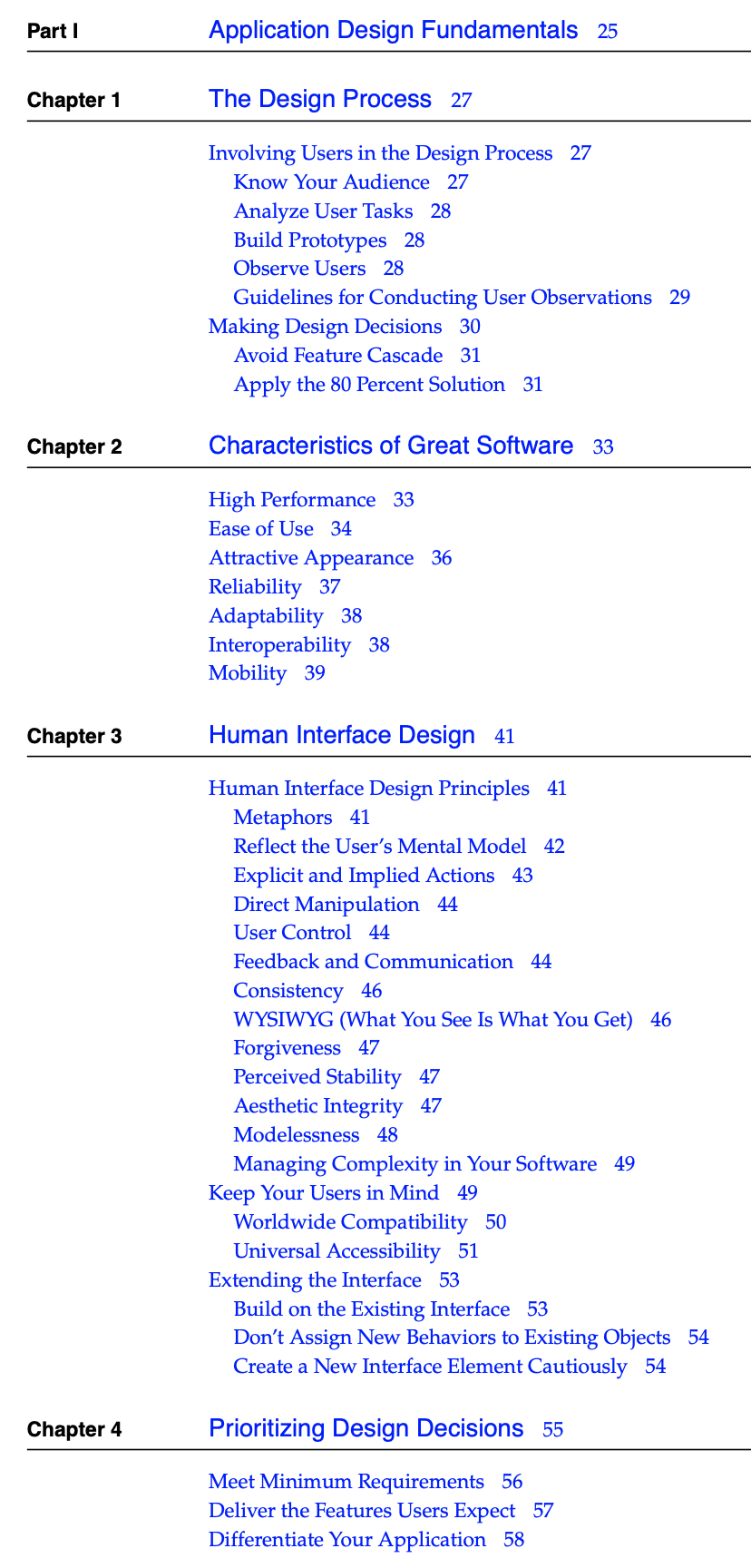 Apple Human Interface Guidelines 2008 - Outline